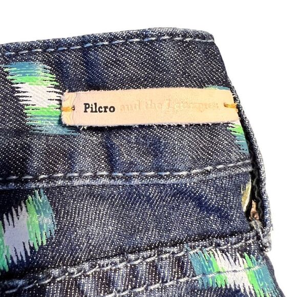 Anthropologie Pilcro Artstroke Stet Fit Jean Shorts High Waist Linen Denim 25 - Picture 7 of 11
